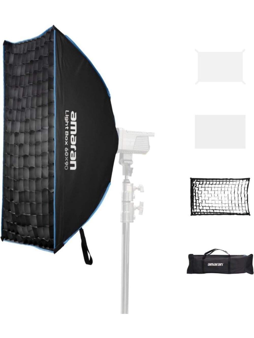 Light Box 60x90 - Soft Box, Foldable Quick-Setup, Narrow Rectangular Design - Picture 1 of 6